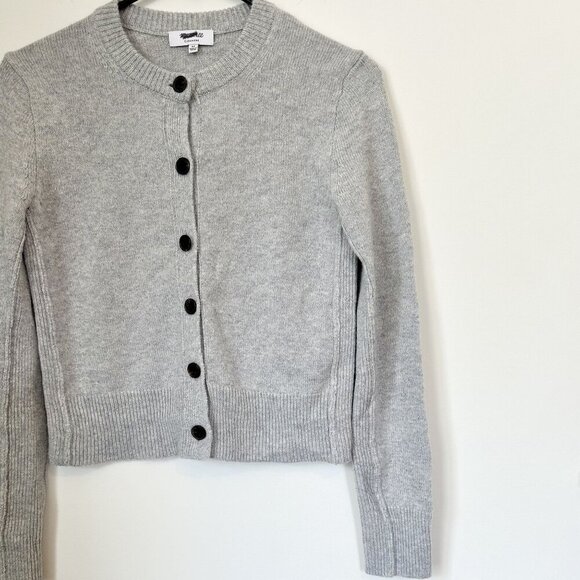 NWT Madewell Cashmere Gray Button-Front Cardigan Sweater - Size: XS - Picture 7 of 7